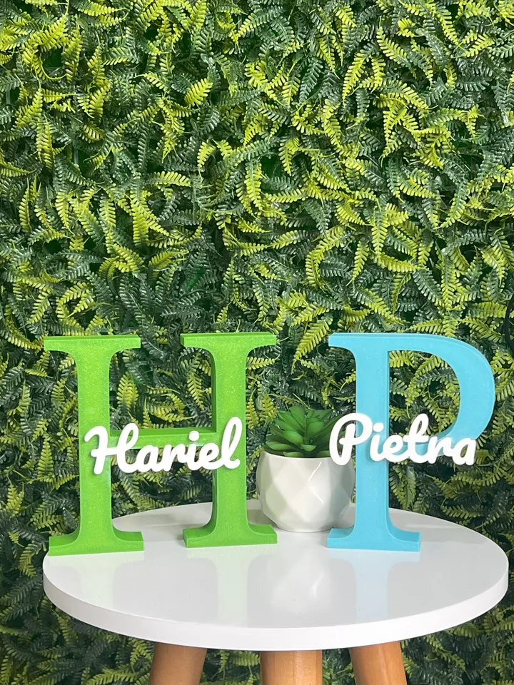 Letras decorativas impresso em 3D