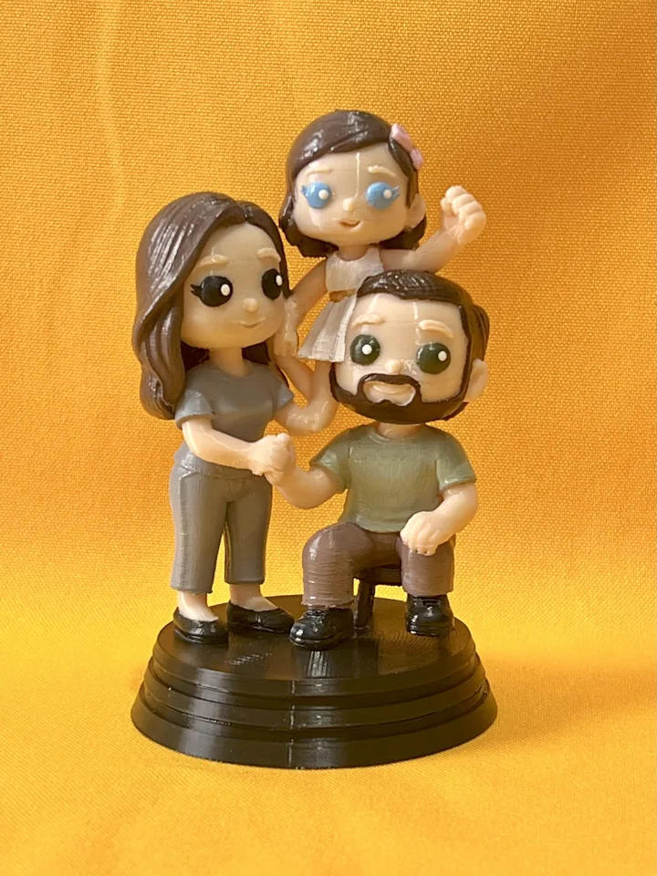 MiniMe Família impresso em 3D